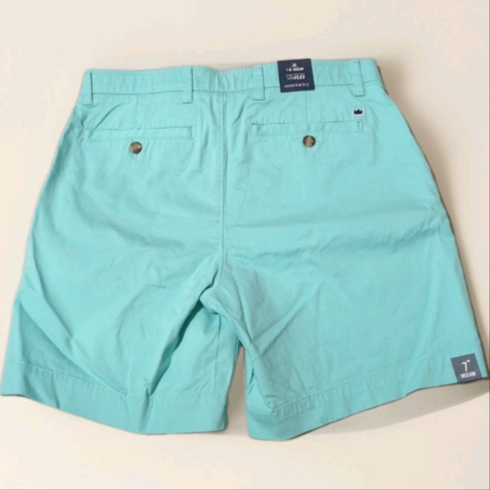 XXSOLDXX New Crown & Ivy Motion Flex Chino Shorts Men's Size 32 Mint Green NWT - Picture 2 of 10